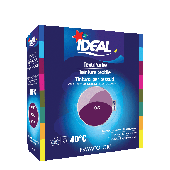 Textilfarbe VIOLETT für Baumwolle, Leinen, Viskose, Seide 05