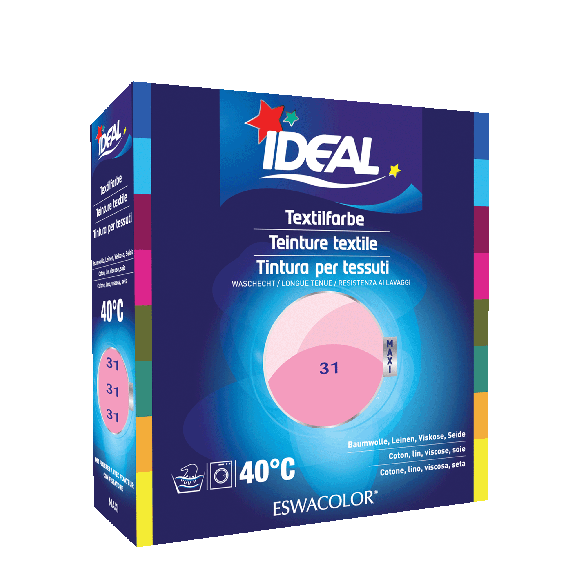 Textilfarbe ROSA für Baumwolle, Leinen, Viskose, Seide 31