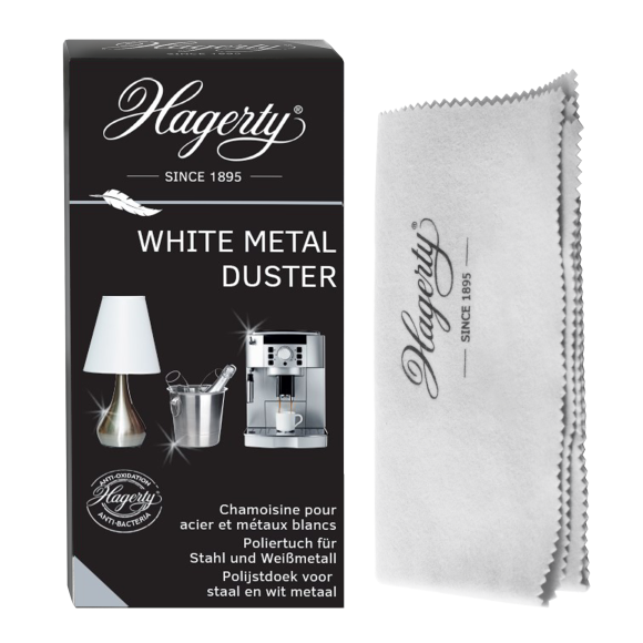 White Metal Duster 55x36cm