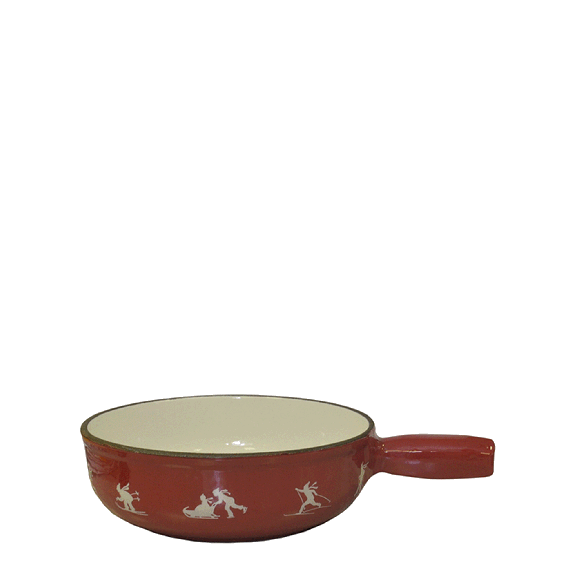 Fondue-Caquelon weinrot ø23cm Heidi 1930