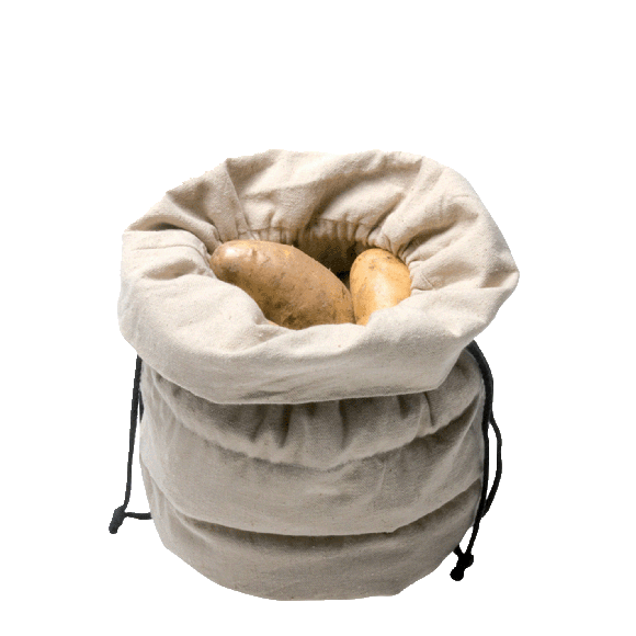 Kirschkern-Kartoffelsack Jute beige