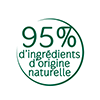 95% d'ingrédients d'origine naturelle