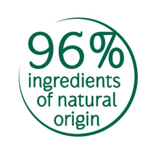 96% d'ingrédients d'origine naturelle