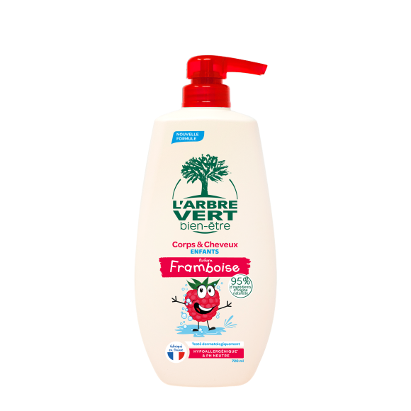 Shampooing & Gel douche écologique Enfants Framboise 720ml
