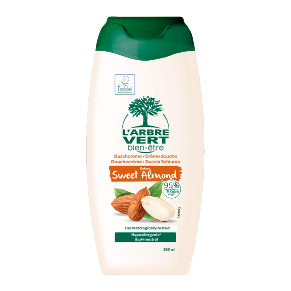 Crème douche écologique parfum Sweet Almond 260ml
