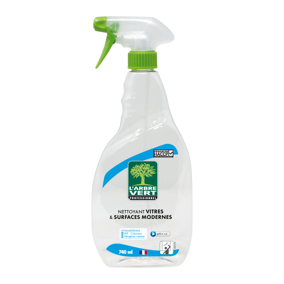 Nettoyant écologique vitres et surfaces modernes 740ml Professionnel