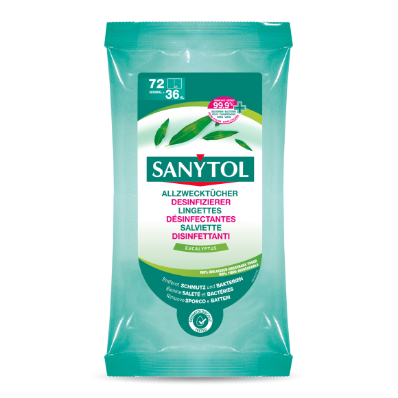 Lingettes désinfectantes multi-usages 72x