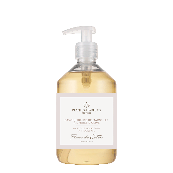 Savon liquide de Marseille au parfum Fleur de Coton 500ml