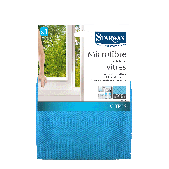 Microfibre pour vitres et miroirs