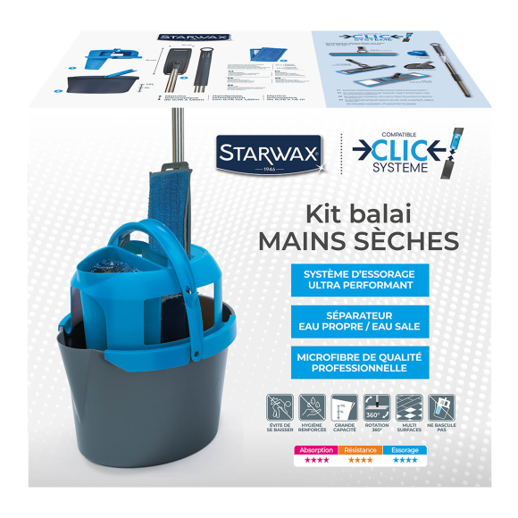 Kit balai mains sèches Clic Système