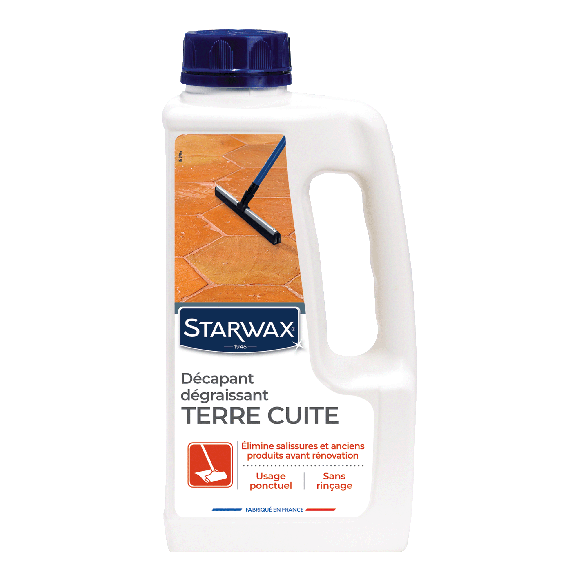 Décapant, dégraissant pour tomettes & terres cuites 1L