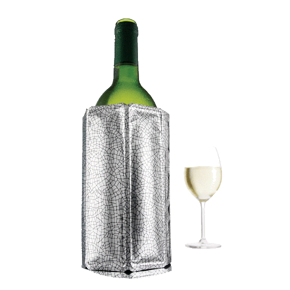 Refroidisseur Rapid Ice pour bouteilles de vin argenté