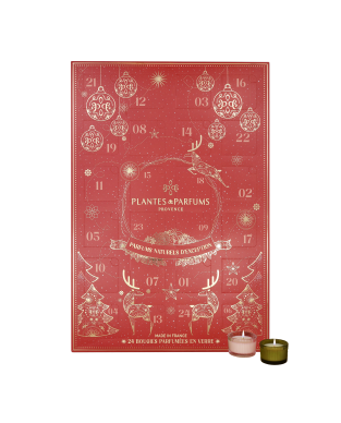Calendrier de l'Avent - 24 bougies parfumées en verre