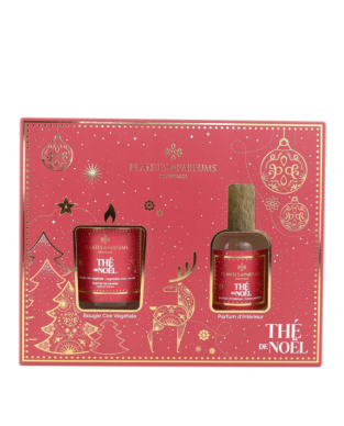 Duo Mini Bougie & Parfum d'int&eacute;rieur Th&eacute; de No&euml;l