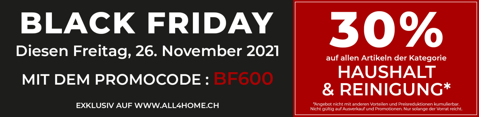 All4home.ch - Black Friday: 30% Rabatt!