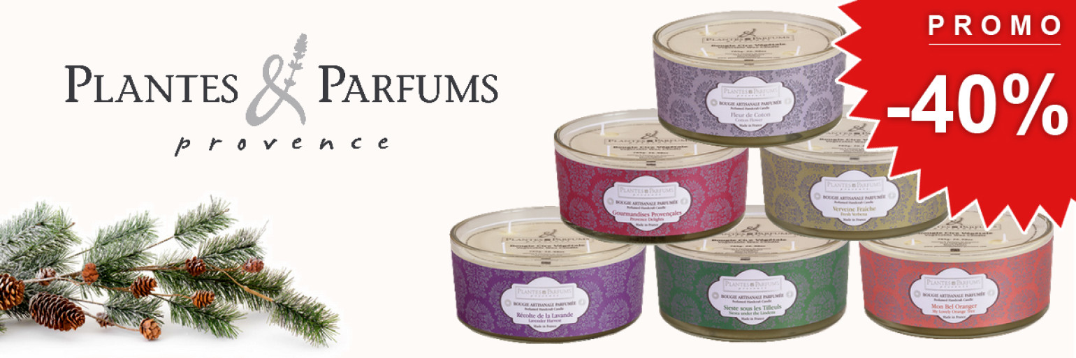 Bougies parfumées 100 % cire végétale en promo