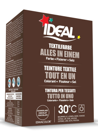 Teinture textile CHOCOLAT Tout en 1 230g | IDEAL / ESWACOLOR