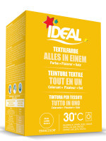 Teinture textile JAUNE Tout en 1 230g | IDEAL / ESWACOLOR