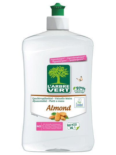 Liquide Vaisselle écologique Amande 500ml | L'ARBRE VERT