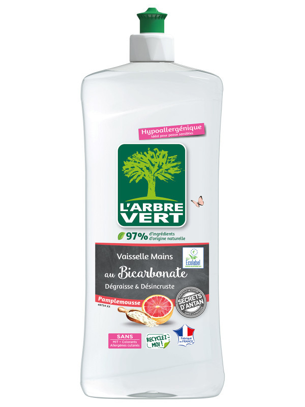 Liquide vaisselle écologique peau sensible - 500ml - L'Arbre Vert