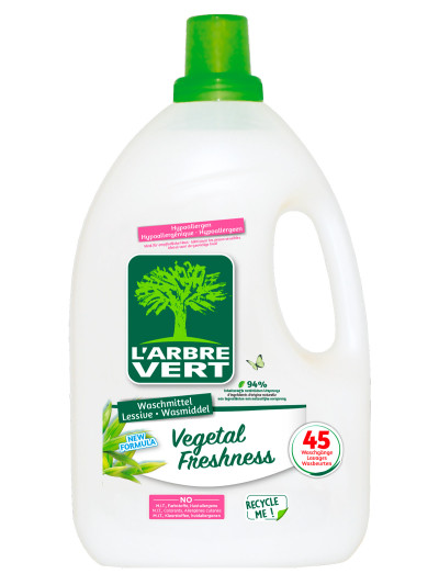 Lessive liquide écologique Vegetal Freshness 2.025L | L'ARBRE VERT