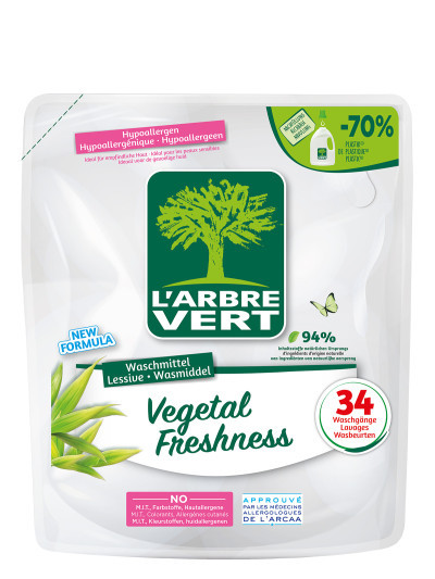 Ökologisches Flüssigwaschmittel Vegetal Freshness 1.53L Refill  | L'ARBRE VERT