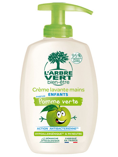 Savon liquide mains enfants écologique Pomme verte 300ml | L'ARBRE VERT