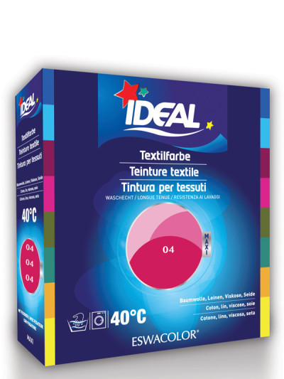 Textilfarbe FUCHSIA für Baumwolle, Leinen, Viskose, Seide Maxi 04 | IDEAL / ESWACOLOR