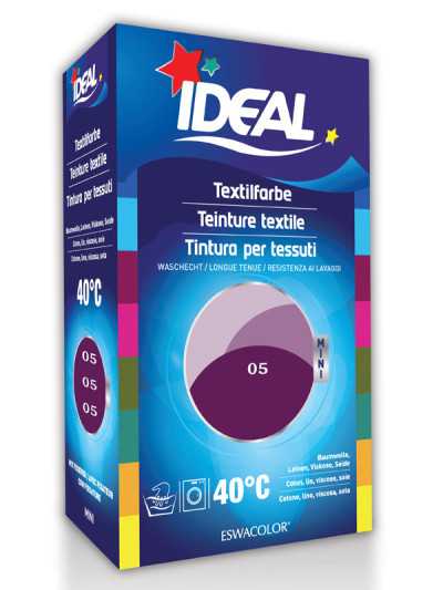 Textilfarbe VIOLETT für Baumwolle, Leinen, Viskose und Seide Mini 05 | IDEAL / ESWACOLOR