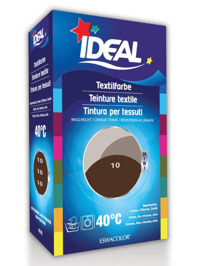 Textilfarbe SCHOKOLADE für Baumwolle, Leinen, Viskose, Seide Mini 10 | IDEAL / ESWACOLOR