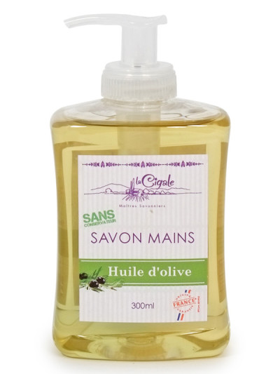 Savon liquide mains à l'huile d'Olive 300ml | LA CIGALE