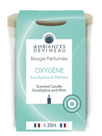 Bougie parfumé 35h Oxygène (Eucalyptus & Menthe) | AMBIANCES DEVINEAU
