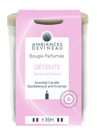 Bougie parfumé 35h Détente (Santal & Encens) | AMBIANCES DEVINEAU