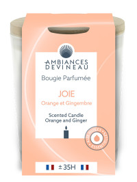 Bougie parfumé 35h Joie (Orange & Gingembre) | AMBIANCES DEVINEAU