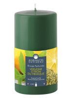 Bougie parfumée cylindrique Vert Kaki 60h Verveine Citron du Mexique | AMBIANCES DEVINEAU