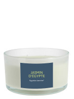 Bougie parfumé verre coloré 3 mèches Jasmin d'Egypte | AMBIANCES DEVINEAU