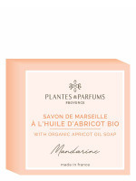Savon de Marseille à l'Huile d'Abricot 100g Mandarine | PLANTES & PARFUMS
