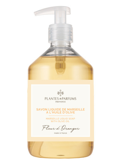 Savon liquide de Marseille Fleur d'Oranger 500ml | PLANTES & PARFUMS