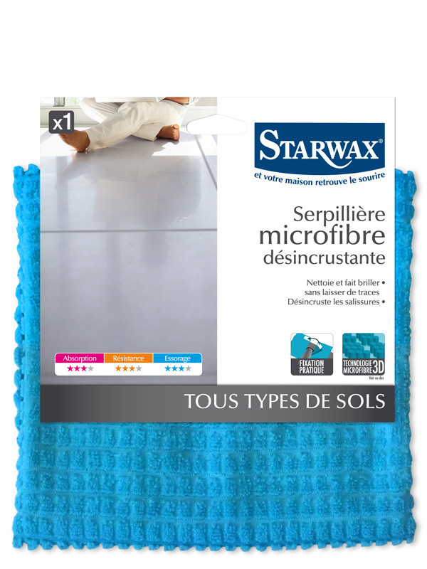 Nordic Stream Serpillere Microfibre replecement - Tous types de sols durs -  Têtes de