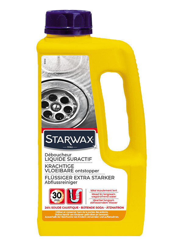 Déboucheur liquide suractif canalisations 1L, Starwax