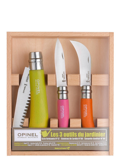 Kàstchen mit 3 Gärtnerwerkzeugen / Messer Opinel | OPINEL