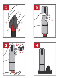 Tire-bouchon électrique rechargeable en inox Elis Touch | PEUGEOT