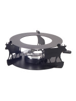 Fondue-Rechaud Kuh aus schwarzem Metall, mit Brenner und Paste | NOUVEL
